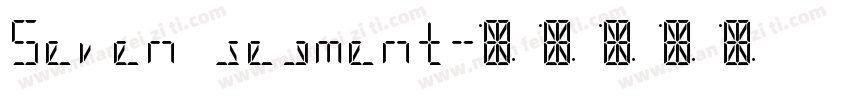 Seven segment字体转换